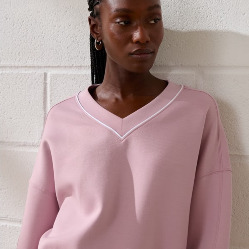 Abercrombie & Fitch Soft Pink V-Neck Sweater